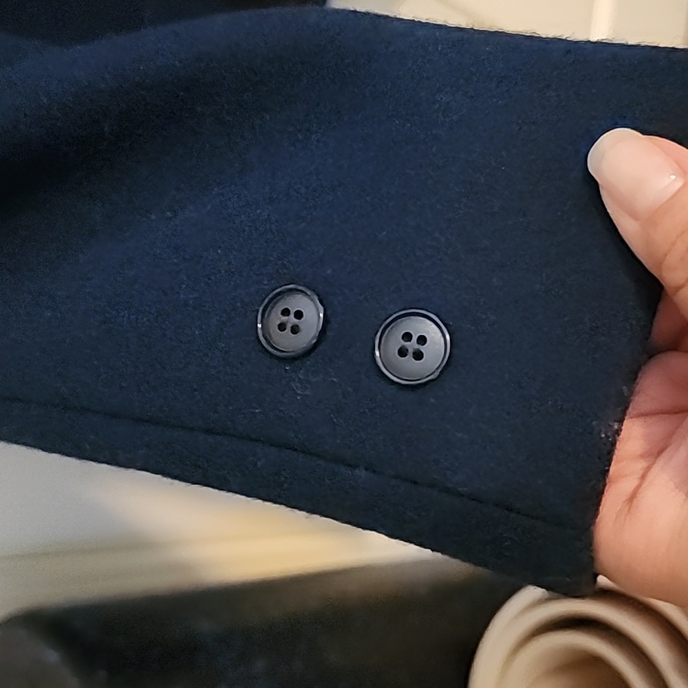 Navy Pendleton Wool Coat - image 3